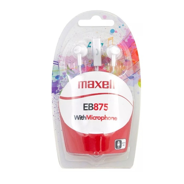 Słuchawki Maxell EB875 Earbuds with Mic White 